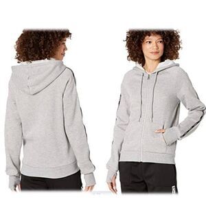 BEBE Women's Sport Logo Tape Sporty ‎ Hoodie Front Zip Jacket